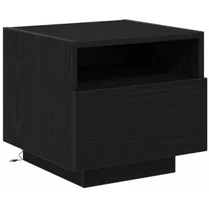 vidaXL Cabinet de chevet Chêne noir 40 x 39 x 37 cm Bois d'ingénierie pas cher