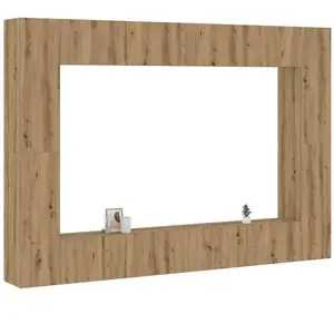 Comparateur de prix : Vidaxl - Ensemble de meuble tv mural 8 pcs chêne artisanal