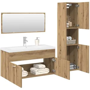 Comparateur de prix : vidaXL Ensemble de meubles salle de bain 4 pcs bois d'ingénierie