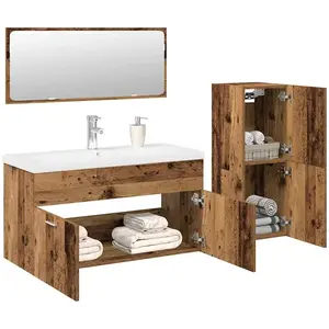 vidaXL Ensemble de meubles salle de bain 4 pcs bois d'ingénierie pas cher