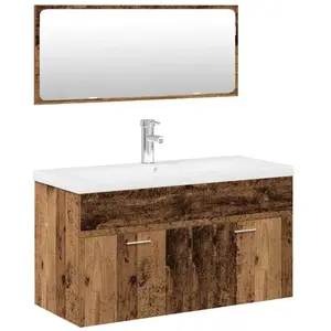 Comparateur de prix : Vidaxl - Ensemble de meubles salle de bain 3 pcs bois d'ingénierie