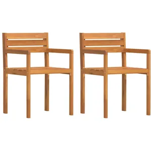 Comparateur de prix : vidaXL Chaises de jardin 2 pièces 50x53x80 cm Bois massif Acacia