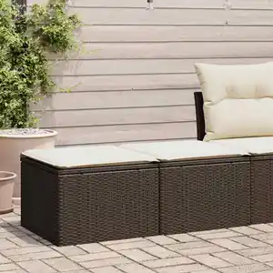 Comparateur de prix : vidaXL Salon de jardin avec coussins 2pcs marron résine tressée acacia