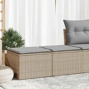 Comparateur de prix : vidaXL Salon de jardin avec coussins 2 pcs beige résine tressée acacia