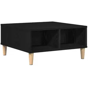 vidaXL Table Basse Vidaxl Chêne Noir 60x60x30 Cm Bois Aggloméré pas cher