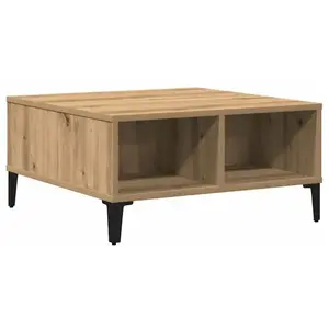 Vidaxl - Table Basse Chêne Artisanal 60 X 60 X 30 Cm Bois D'Ingénierie pas cher