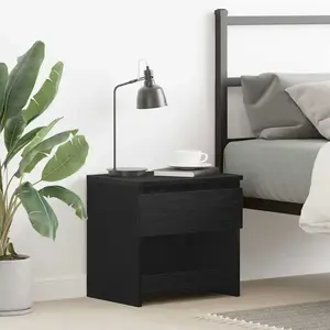 Comparateur de prix : vidaXL Cabinet de chevet Chêne noir 40 x 30 x 39 cm Bois d'ingénierie
