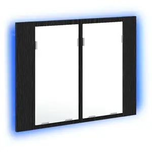 Vidaxl - Armoire de toilette avec miroir Chêne noir 60 x 12 x 45 cm