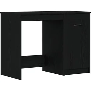 vidaXL Bureau Vidaxl Noir Chêne 100x50x76 Cm Bois D'ingénierie pas cher