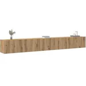 Vidaxl - Ensemble de meuble tv mural 3 pcs chêne artisanal pas cher