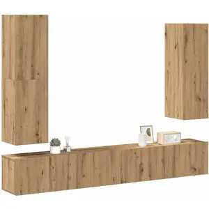 Vidaxl - Ensemble de meuble tv mural 4 pcs chêne artisanal pas cher