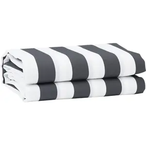 vidaXL Tissu de Remplacement de Store Anthracite et Blanc 3 x 2 m pas cher
