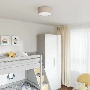 Comparateur de prix : vidaXL Plafonnier avec spots Taupe 30 x 30 x 13,5 cm Tissu