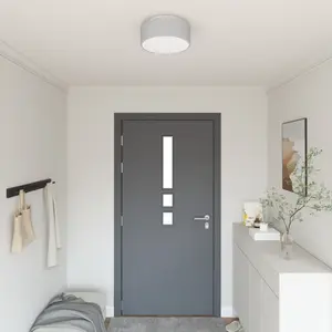 Comparateur de prix : vidaXL Douille de plafond vidaXL Grise Ø 30 cm en tissu E27