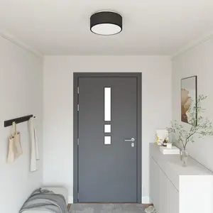 Comparateur de prix : vidaXL Plafonnier vidaXL Noir Ø 30 cm en Tissu E27