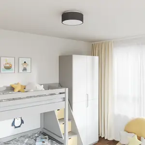 Comparateur de prix : vidaXL Luminaires Vidaxl Avec Abat-Jour Étoilé Noir Ø 30 Cm Tissu E27