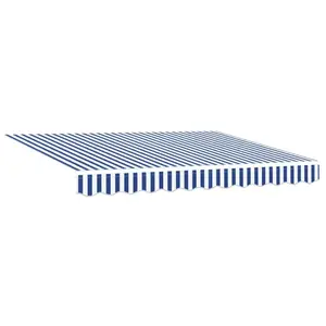 Comparateur de prix : vidaXL Toile de rechange pour auvent Bleu et Blanc 330 x 195 cm