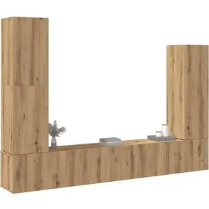 Vidaxl - Ensemble de meuble tv mural 4 pcs chêne artisanal pas cher