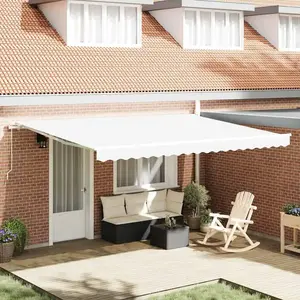 vidaXL Tissu de remplacement pour store pour cadre 4,5x3 m Blanc pas cher