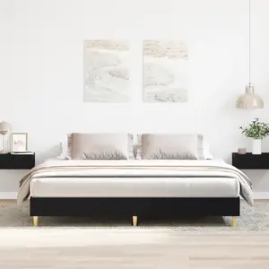 vidaXL Vidaxl Cadre De Lit Chêne Noir 160x200 Cm Bois pas cher