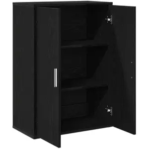 vidaXL Vidaxl Buffet Chêne Noir 60x31x84 Cm Bois De Placage