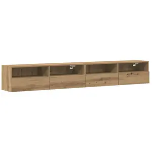 Vidaxl - Meuble Tv Mural 2 Pcs Chêne Artisanal 100 X 30 X 30 Cm pas cher