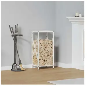 Comparateur de prix : Vidaxl portant de bois chauffage blanc 34x25x70 cm