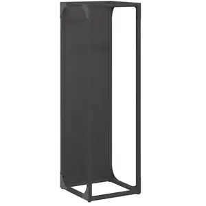 Comparateur de prix : Vidaxl - Portant de bois chauffage noir 25x25x80 cm