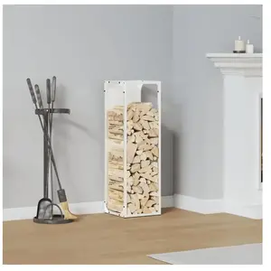 Comparateur de prix : Vidaxl - Portant de bois chauffage blanc 25x25x80 cm