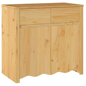 vidaXL Buffet Drammen Chêne 79 x 43 x 75,5 cm Bois de pin massif pas cher