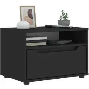 Vidaxl meuble tv visnes noir 60x40x38 cm bois d'ingénierie pas cher