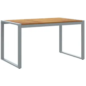 Comparateur de prix : vidaXL Table de Jardin Gris 140 x 80 x 75 cm Bois d'Acacia Massif
