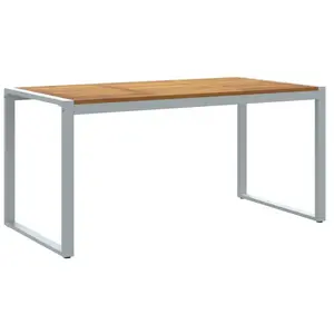 Comparateur de prix : vidaXL Table de Jardin Gris 160 x 80 x 75 cm Bois d'Acacia Massif