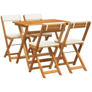 Comparateur de prix : Vidaxl ensemble bistrot 5 pcs huile naturelle bois d'acacia massif