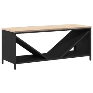 Comparateur de prix : vidaXL Étagère à bois de chauffage avec plateau en bois noir