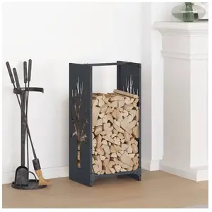 Vidaxl portant de bois chauffage anthracite 40x30x80 cm pas cher
