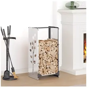 Comparateur de prix : Vidaxl portant de bois de chauffage 40x30x80 cm acier inoxydable