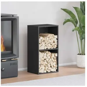 Vidaxl - Portant de bois chauffage noir 40x30x75 cm