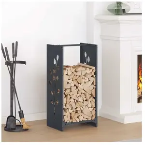 Vidaxl portant de bois chauffage anthracite 40x30x80 cm pas cher