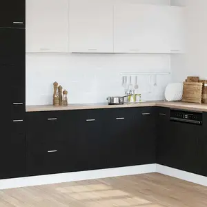 vidaXL Meuble Bas d'Évier Chêne Noir 80x46x81,5 cm Bois Ingénieré pas cher