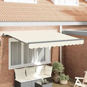 vidaXL Auvent Rétractable Crème et Anthracite pas cher