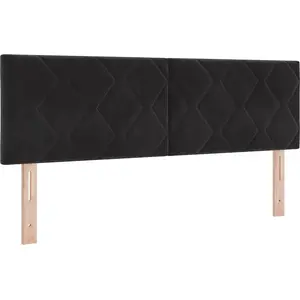 Tête De Lit Led Avec Des Lumières À Led Noir 144 Cm Velours Vidaxl pas cher