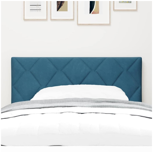 vidaXL Tête de lit Design Blocs de Diamant Bleue Foncée 90 cm Velours pas cher
