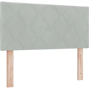 vidaXL Tête de lit design blocs de diamant gris clair 100 cm velours pas cher