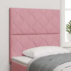 Tête De Lit Led Avec Des Lumières À Led Rose 100 Cm Velours Vidaxl pas cher