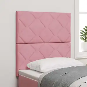 Tête De Lit Led Avec Des Lumières À Led Rose 80 Cm Velours Vidaxl pas cher