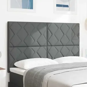 Tête De Lit Avec Des Lumières À Led Réglable Gris 160 Cm Tissu Vidaxl pas cher
