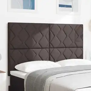 Tête de lit LED vidaXL Marron 160 cm Tissu pas cher