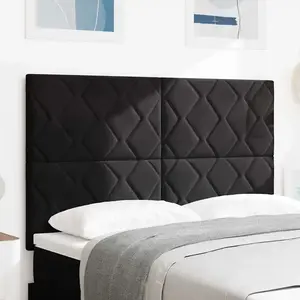 Tête De Lit Led Avec Des Lumières À Led Noir 144 Cm Velours Vidaxl pas cher