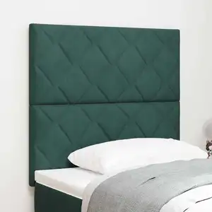 vidaXL Tête de lit LED vert foncé 100 cm velours pas cher